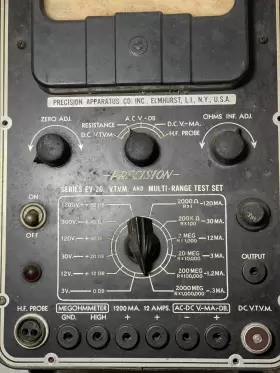 EV-20 PRECISION APPARTUS COMPANY Vacuum Tube Volt Meter Vom #2