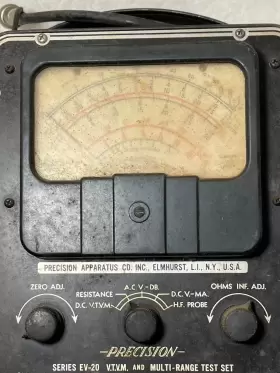 EV-20 PRECISION APPARTUS COMPANY Vacuum Tube Volt Meter Vom #3