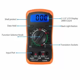 753807578844 PROSTER Multimeter Lcd Tester Leads Alligator Mu #3