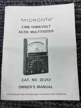 22-027A RADIO SHACK MICRONTA Volt Multitester #3