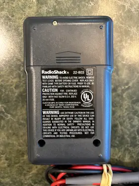 22-803 RADIOSHACK Auto Lcd Digital Handheld Multimeter Box #3