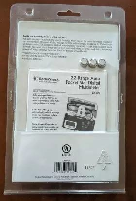 22-820 RADIOSHACK Auto Pocket Multimeter #2