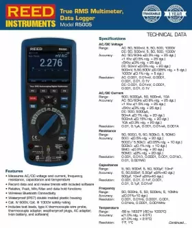R5005 REED INSTRUMENTS Multimeter Bluetooth #3