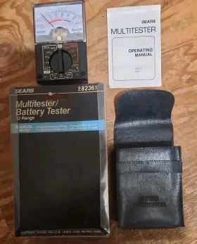 982361 SEARS Multimeter Battery Tester Analog Wires