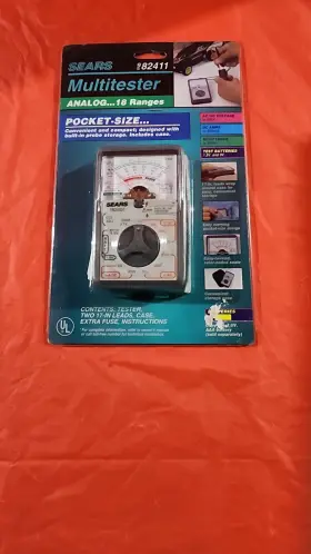 982411 SEARS Analog Multitester Ranges Pocket Probe Storage