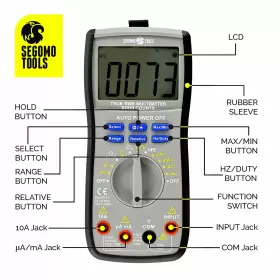 391537020360 SEGOMO TOOLS Trms Multimeter Voltage Resistance #3