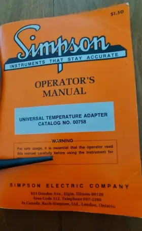 00758 SIMPSON Tempature Adapter Catalog Electrical #3