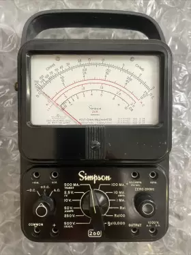 260-7P SIMPSON Volt Milliammeter Manual Leads #2