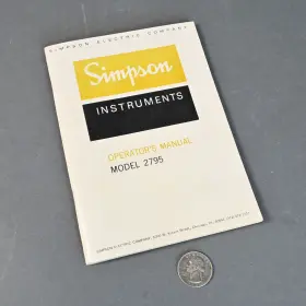 2795 SIMPSON Operators Manual Multimeter