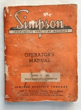5-111658 SIMPSON Multimeter Operators Manual
