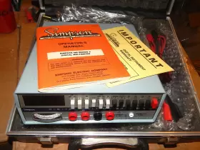 DVM56A SIMPSON Nos Dvm Analogue Display Leads Clips Manual