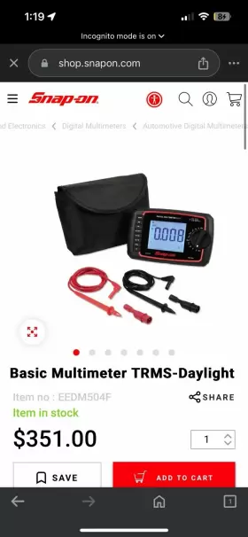 EEDM504F SNAP-ON Digital Multimeter #2