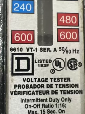 VT-1 SQUARE-D WIGGI Wiggy Ac Voltage Tester Electrican Tool #3