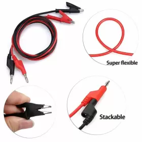 606719428052 SUMNACON Multimeter Banana Plug Crocodile Clip #3