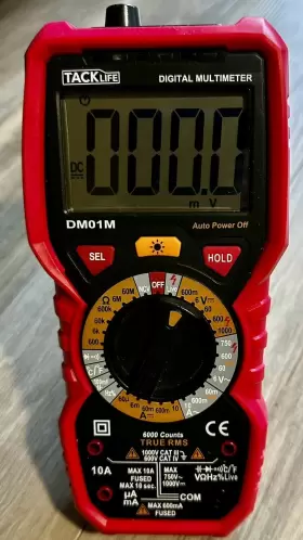 DM01M TACKLIFE Digital Multimeter Trms Backlights Lcd