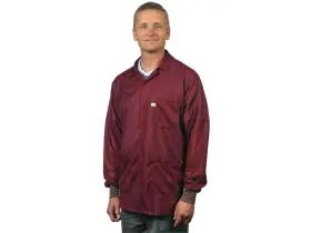 LOJ-33C-2XL TECH WEAR Jacket Esd Cuffs Burgandy