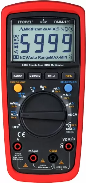 615150726931 TECPEL Digital Pocket Handheld Multimeter Vfc