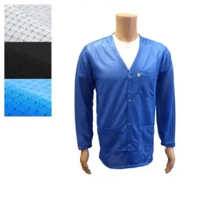 JKV9028SPBK TRANSFORMING TECHNOLOGIES Esd Jacket Neck Snap