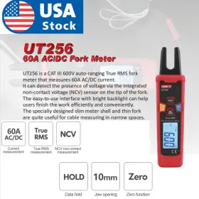 110400202109X UNIT Uni Digital Fork Ammeter Multimeter Ac Ncv