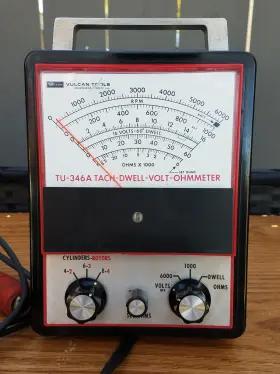 TU-346A VALCON TOOLS Valcan Analog Tach Dwell Volt Ohmmeter