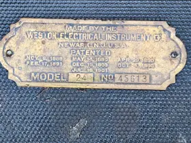 40523 WESTON ELECTRICAL INSTRUMENTS Volt Milliameter Stand #2
