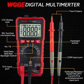 650327851702 WGGE Digital Multimeter Trms Autoranging Voltage #2