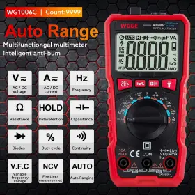 650327851702 WGGE Digital Multimeter Trms Autoranging Voltage #3