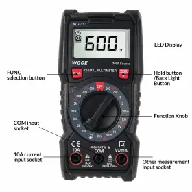 650327851993 WGGE Digital Multimeter Ac Voltmeter Volttest #3