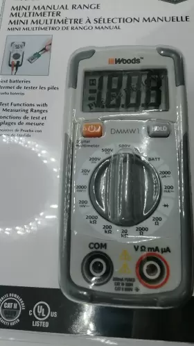 DMMW1 WOODS Volt Ac Subcompact Manual Mini Digital Multimeter