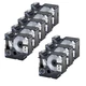 8PK Black on White Label Tape for DYMO D1 LabelWriter D350 400 PL200 3/4'' 19mm