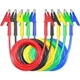 Goupchn 5PCS Alligator Clips Test Leads Dual Ended 5 Colors-16.4ft/5m 