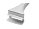 Excelta 690L-SA-PI Tweezers, For 6' Wafers, Solid Upper Paddle Lip, 5' OAL