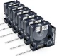 6 Pack Compatible Label Tape Cartridge Dymo D1 Black on White 45013 45018 45803