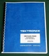 Tektronix DM 5120 / DM 5520 Operator Manual: Comb Bound & Protective Covers