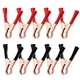 10 Pcs Metal Alligator Clips 50A Insulated Heavy red, black 