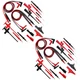2pcs AideTek Automotive 9 in 1 Silicone Test Leads Kit Crocodile Clips TLP20169