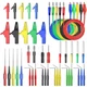 Goupchn Back Probe Kit 44PCS Banana Plug to Copper Alligator Clips Assorted 