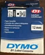 Dymo D1 45803 Label Maker Tape 3/4" X 23' Black Refill Label Writer  NEW!