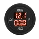 MASO Car Motorcycle DC 12-24V Dual LED Digital Round Panel Voltmeter Ammeter ...