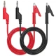 Sumnacon Multimeter Banana Plug to Crocodile Alligator Clip Test 1 m, Black