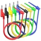 Goupchn Banana to Hook Test Leads 5PCS 4mm Stackable Banana Plug to Test Hook...