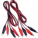 Red Black Electric Circuit Testing Device Alligator Clips 1M Double Ended Tes...