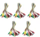 WGGE WG-026 10 Pieces and 5 Colors Test Lead Set & Alligator Clips20.5 inches...