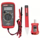 AMPROBE Digital Multimeter Clamp On Kit: Digital Multimeter/Receptacle...