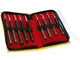 Aven 18480ARS Artis 9-Piece Tweezers Set With Yellow Carrying Case