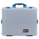 Silver & Blue Pelican 1600 case. Comes with foam.
