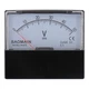 Baomain Voltmeter DH-670 DC 0-50V Rectangular Class 2.0 Analog Panel Volt Voltag