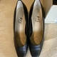9-2-5 Black Block Heel Pump Square Toe Slip On Women's Size 9 M