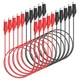 Goupchn 10PCS Alligator Clips Electrical Test Leads Dual Ended Red+Black 