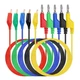 Sumnacon Multimeter Test Lead Set - Stackable Banana Plug to Alligator Black 